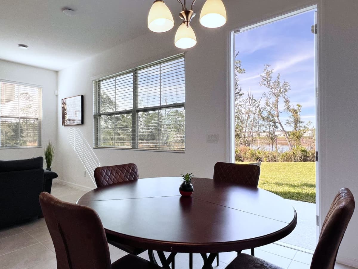 Dining area with garden view