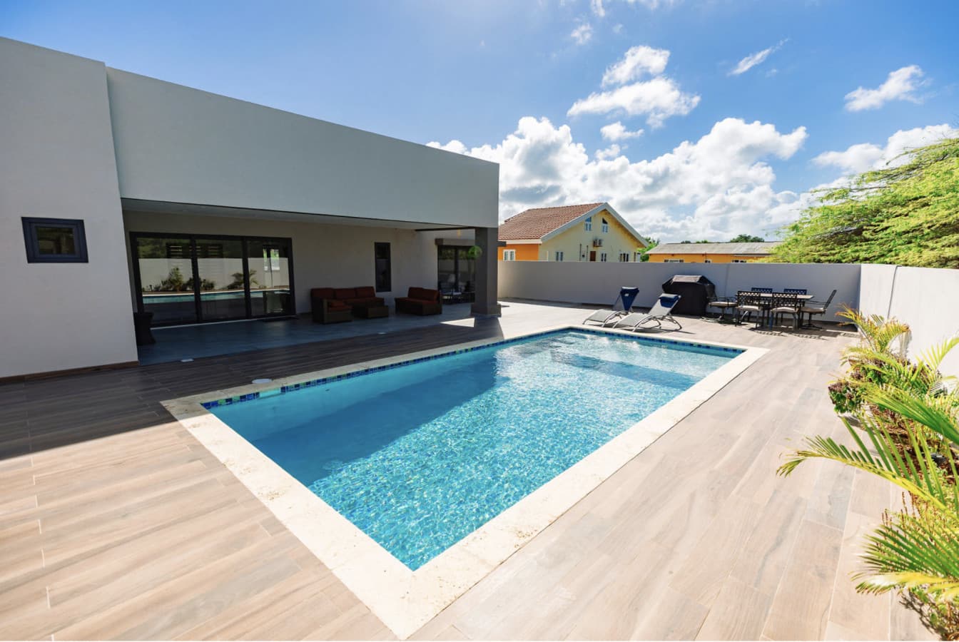 Private pool and outdoor living area